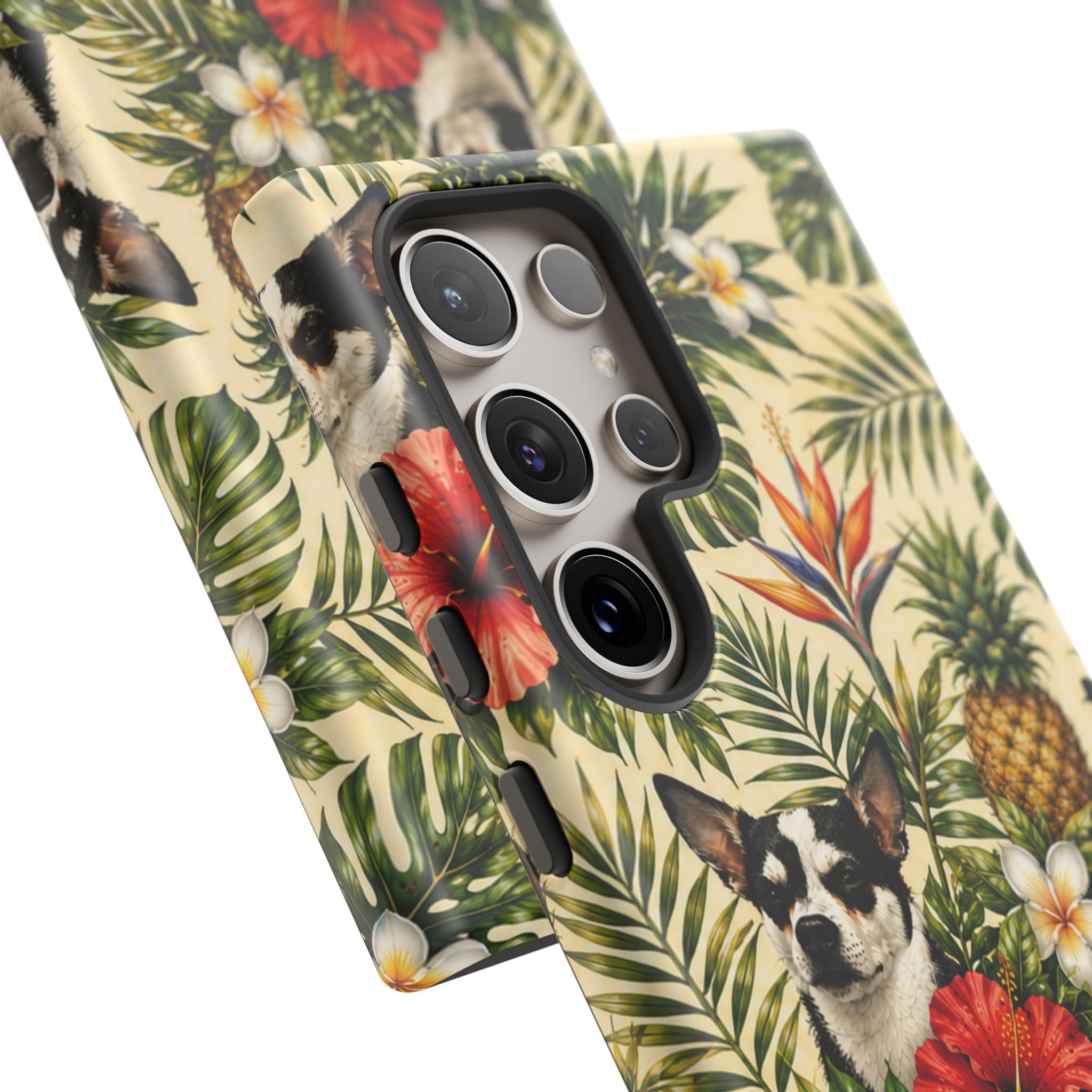 Tropical chihuahua Phone Case — Floral Pineapple Protective Tough Case