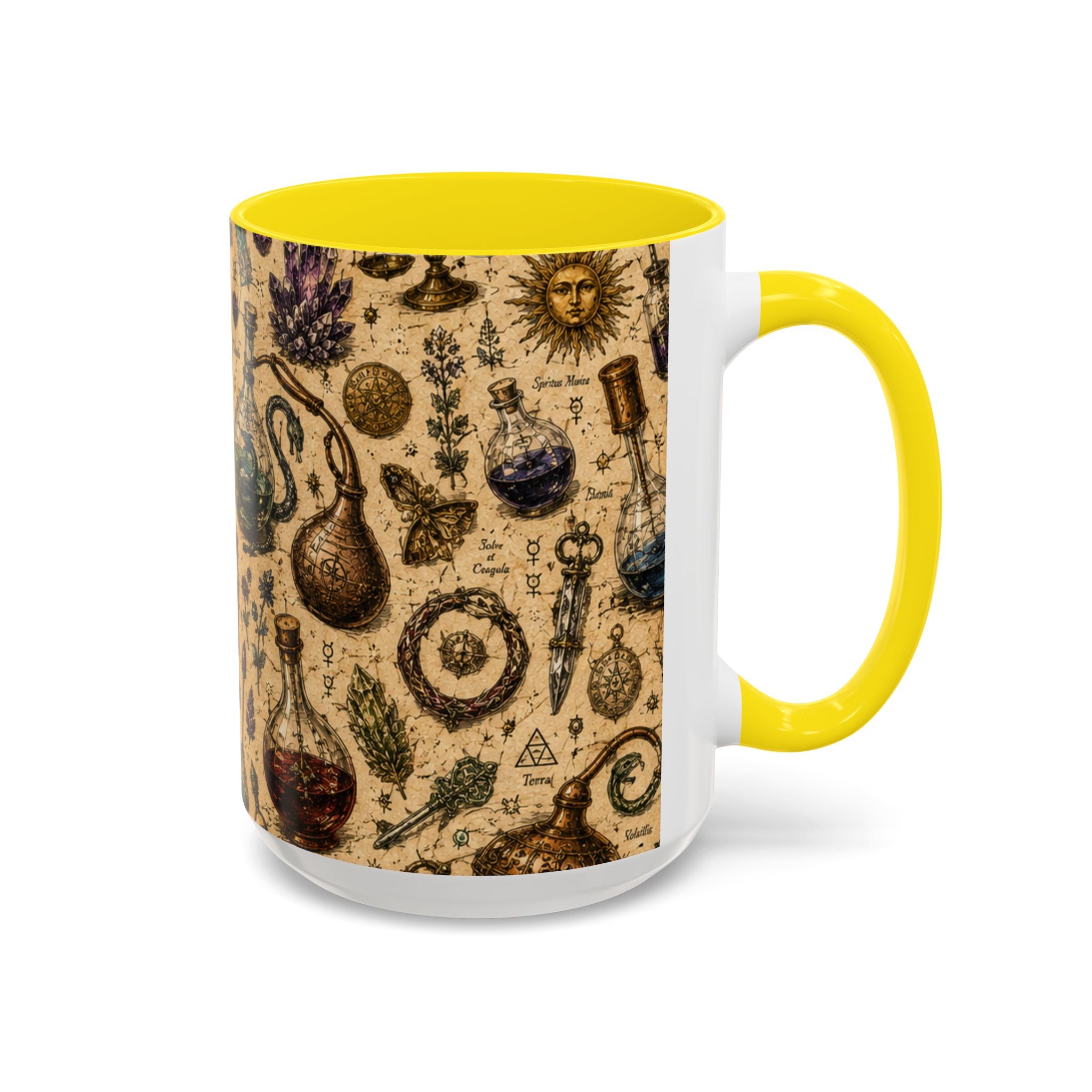 The Alchemist's Cabinet Coffee Mug — Vintage Apothecary Accent Mug (11/15 oz)