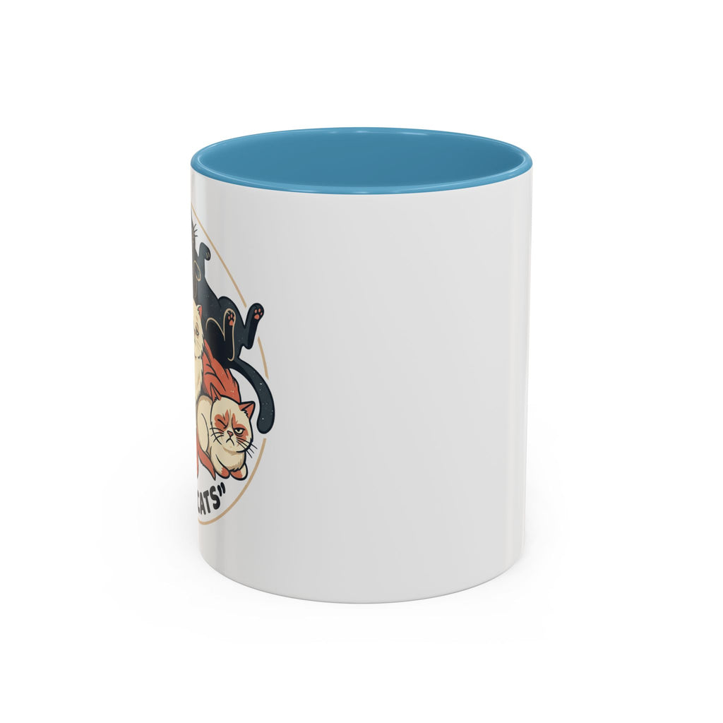 Cat Jester Accent Coffee Mug – Whimsical Vintage Cat Illustration (11/15oz)