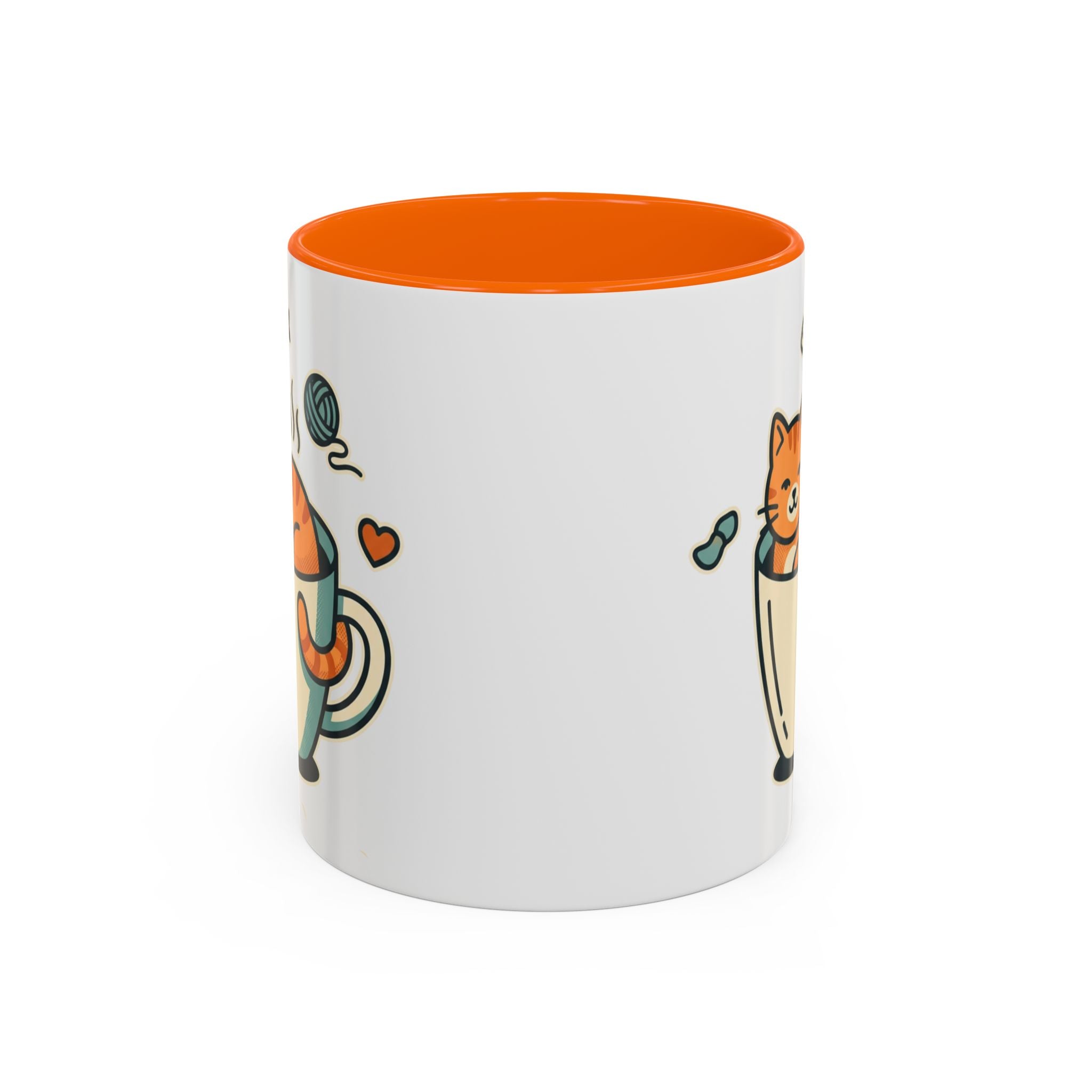 Cat in Cup Coffee Mug — Cute Cat Lover Accent Mug (11/15oz)