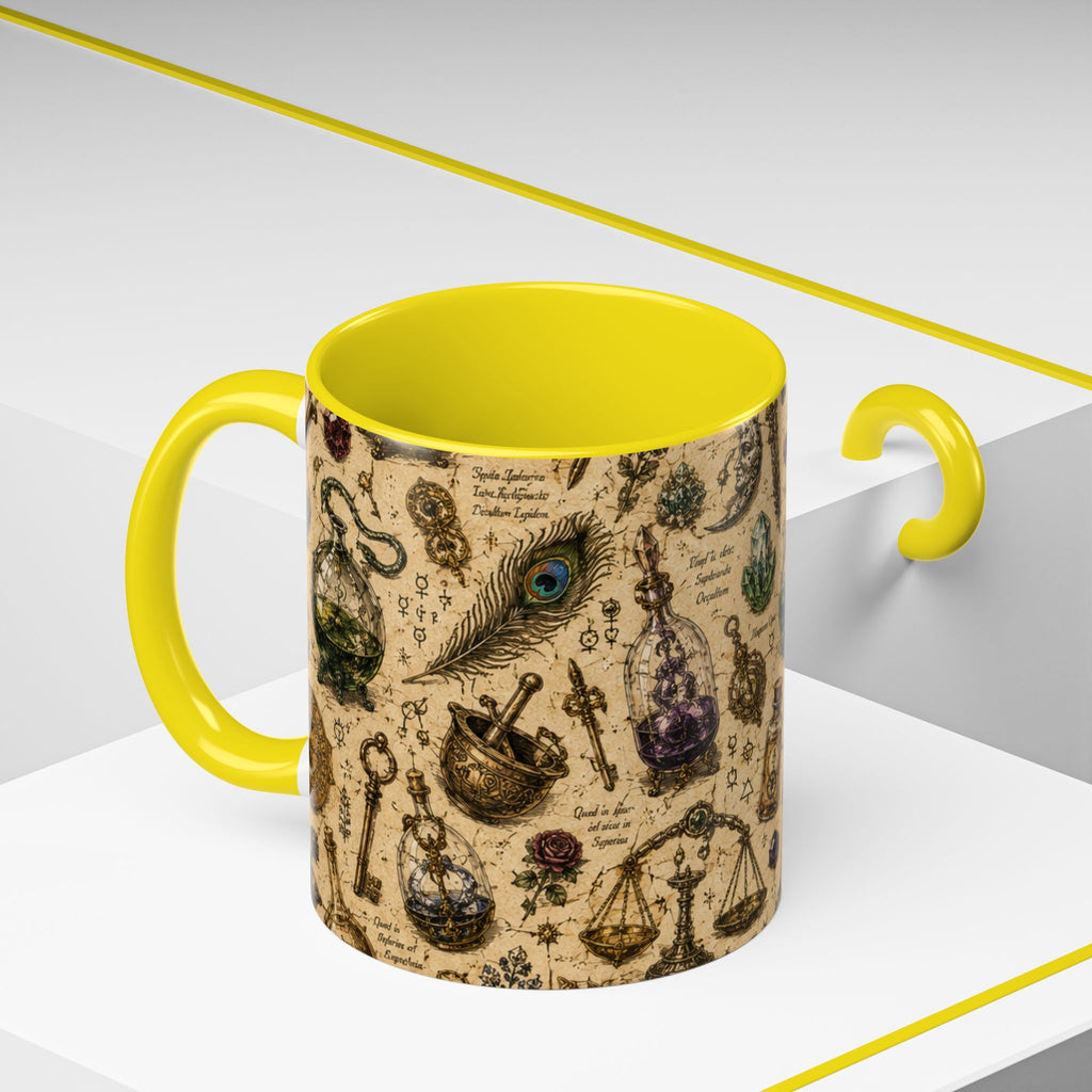 The Alchemist's Cabinet Coffee Mug — Vintage Apothecary Accent Mug (11/15 oz)