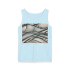Abstract Wave Mesh Tank Top — Geometric Optical Illusion Graphic Tank