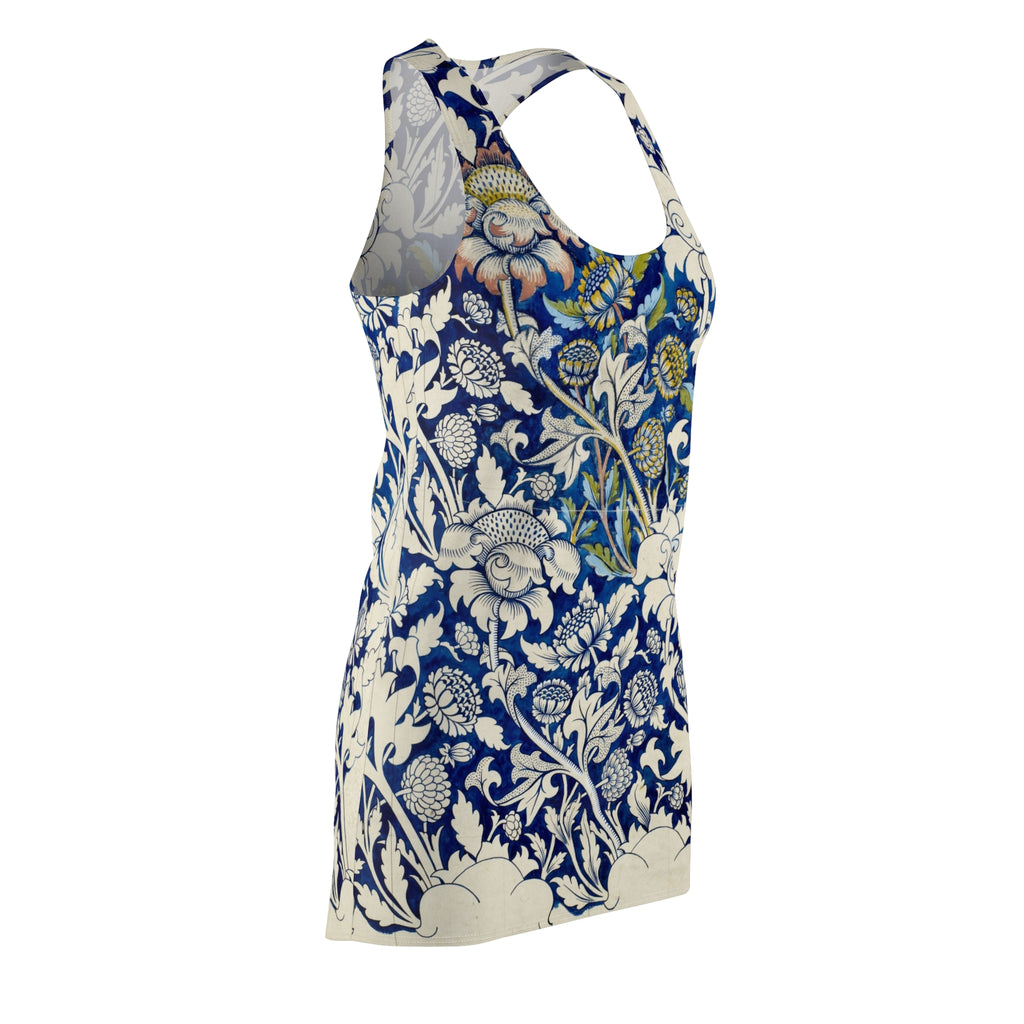 Floral Blue –Style Racerback Dress