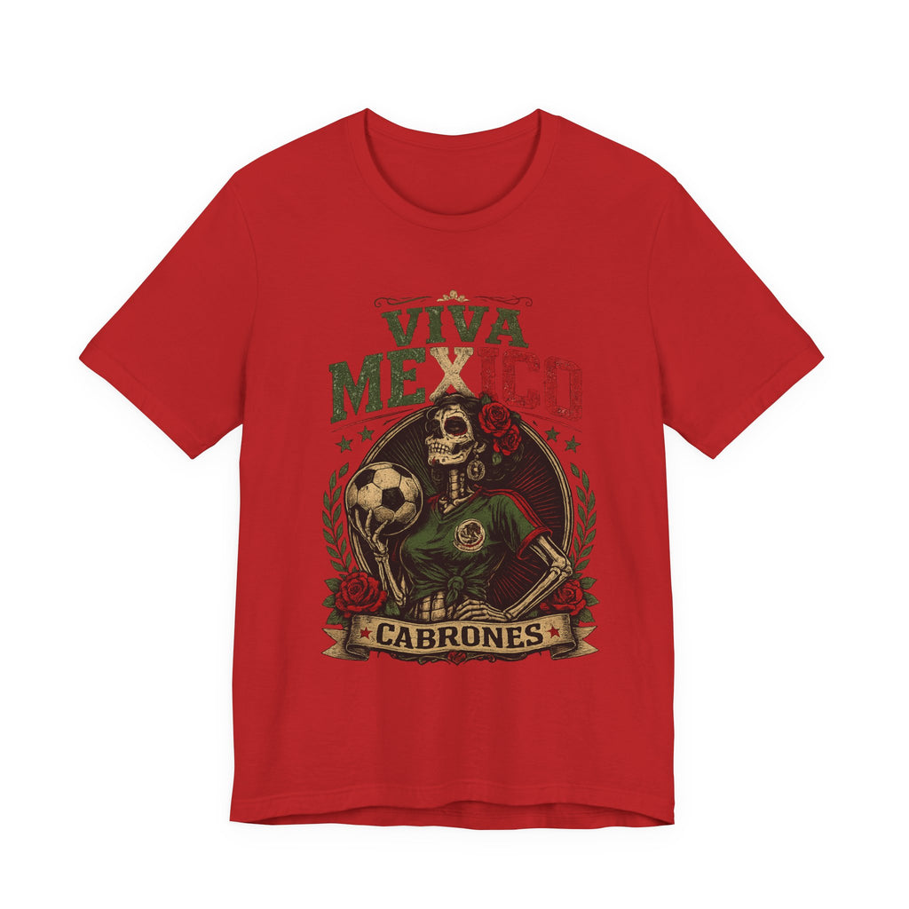 Mexico Catrina Skull T‑Shirt — Day of the Dead Mexican Soccer Tee