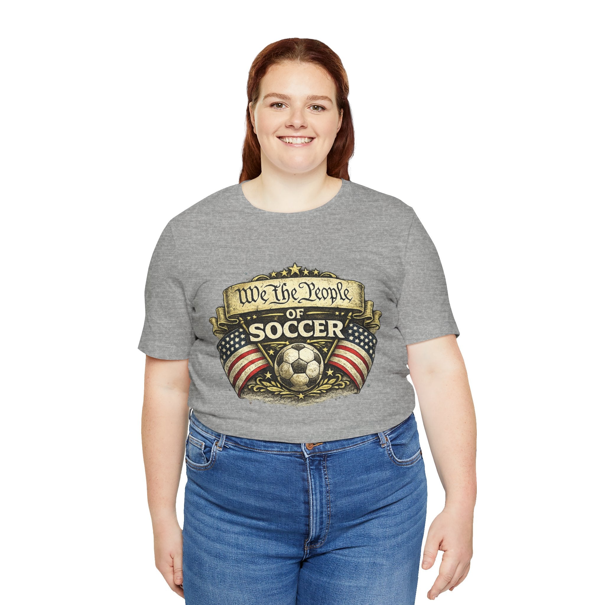 We The People of Soccer T-Shirt — American Flag Vintage Soccer Tee