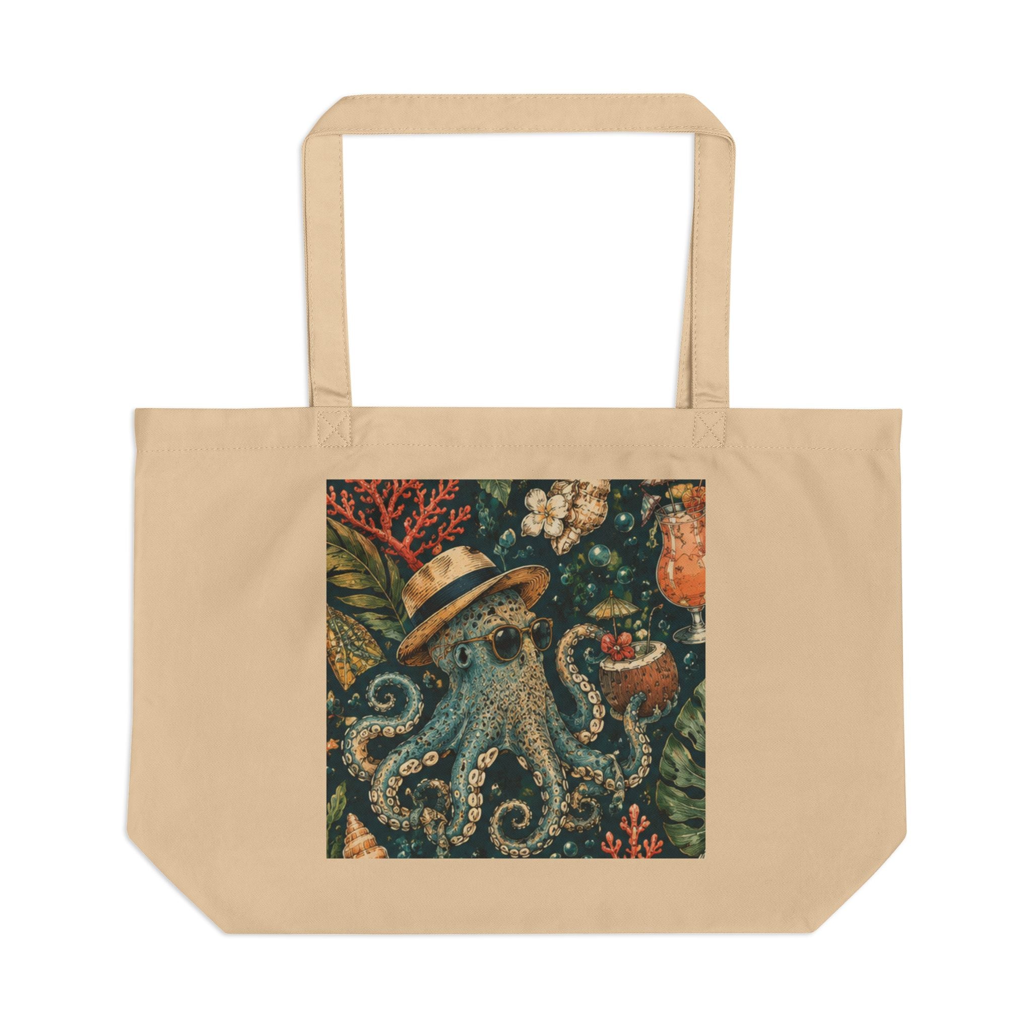 Octopus Garden Eco Tote Bag — Vintage Sea Creature Canvas Market Tote