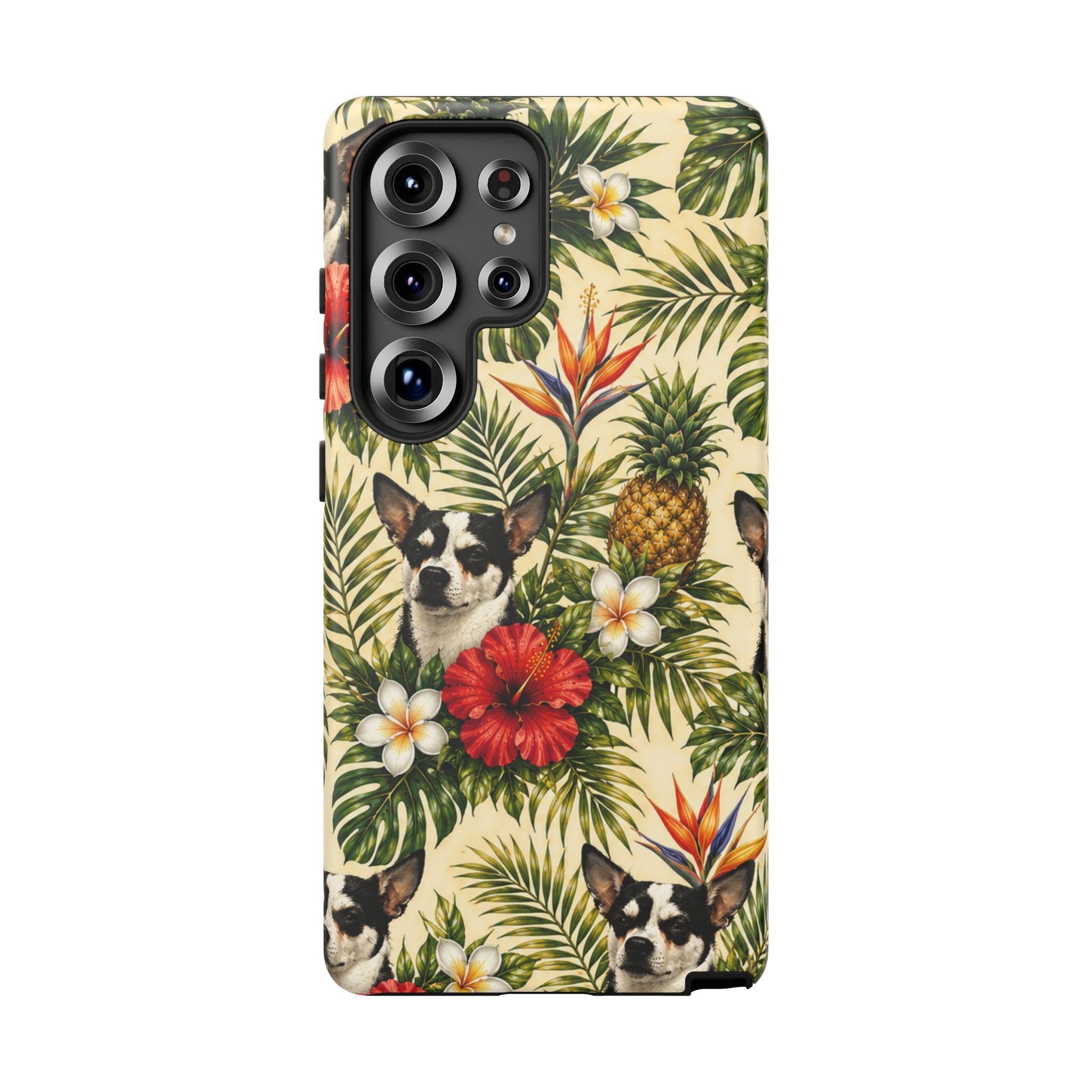 Tropical chihuahua Phone Case — Floral Pineapple Protective Tough Case
