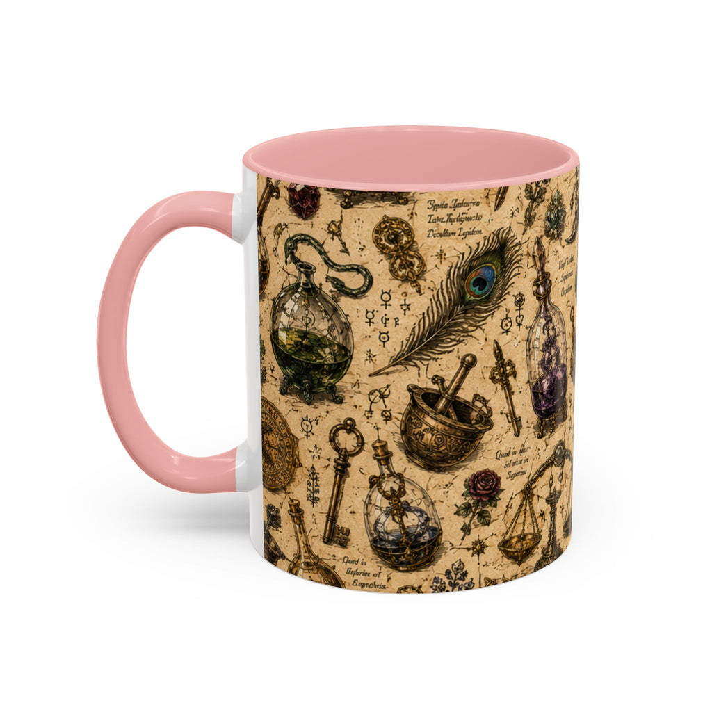 The Alchemist's Cabinet Coffee Mug — Vintage Apothecary Accent Mug (11/15 oz)