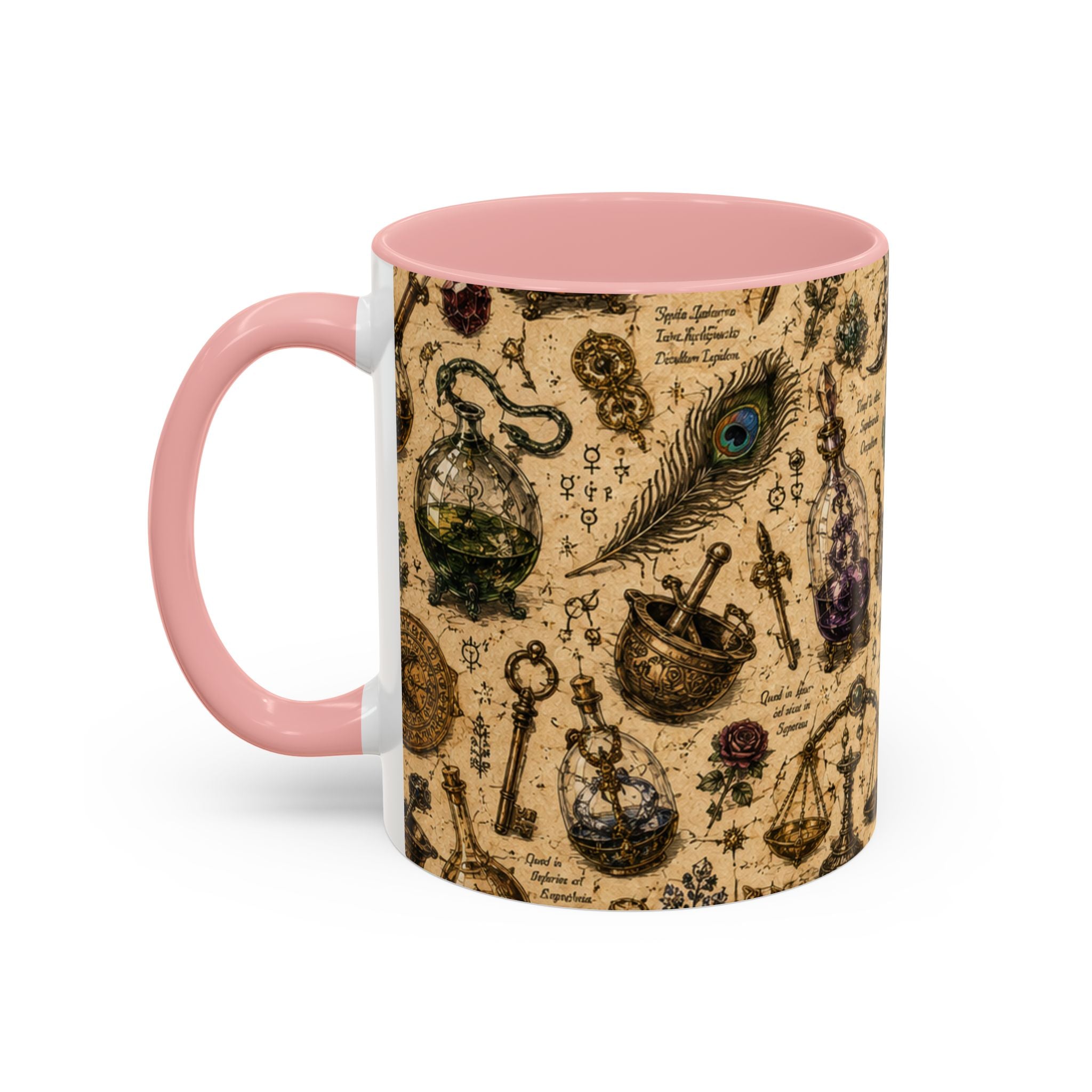 The Alchemist's Cabinet Coffee Mug — Vintage Apothecary Accent Mug (11/15 oz)