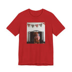 Patriotic Dog T-Shirt - Photo Print with American Flag Bunting