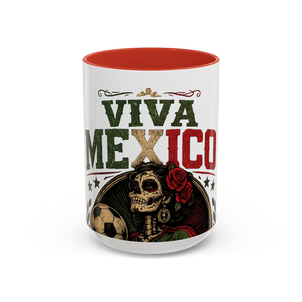 Viva Mexico Accent Coffee Mug — Day of the Dead Skeleton Design (11/15oz)