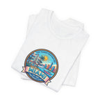 Miami Beach Vintage Logo Tee — Miami Skyline Sunset T‑Shirt