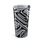 20oz Black & White Abstract Swirl Tumbler