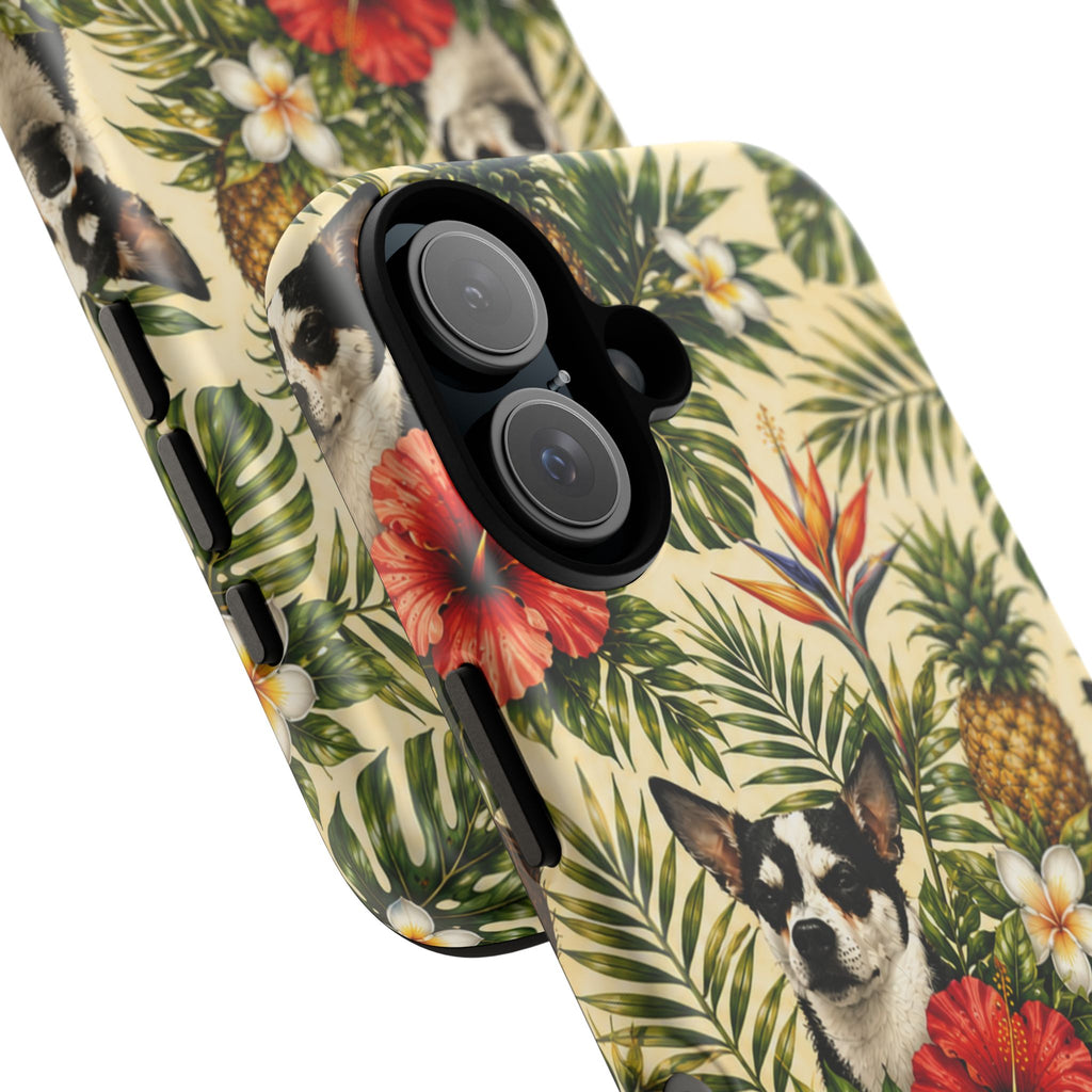 Tropical chihuahua Phone Case — Floral Pineapple Protective Tough Case
