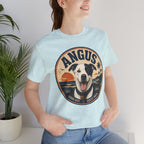 Angus Dog Tee — Retro Beach Portrait T-Shirt