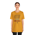 More Dogs Less Drama T-Shirt — Retro Paw Print Dog Lover Tee