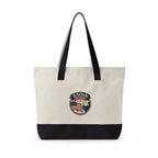 250th Anniversary American Flag Canvas Tote Bag — Zippered Patriotic Tote