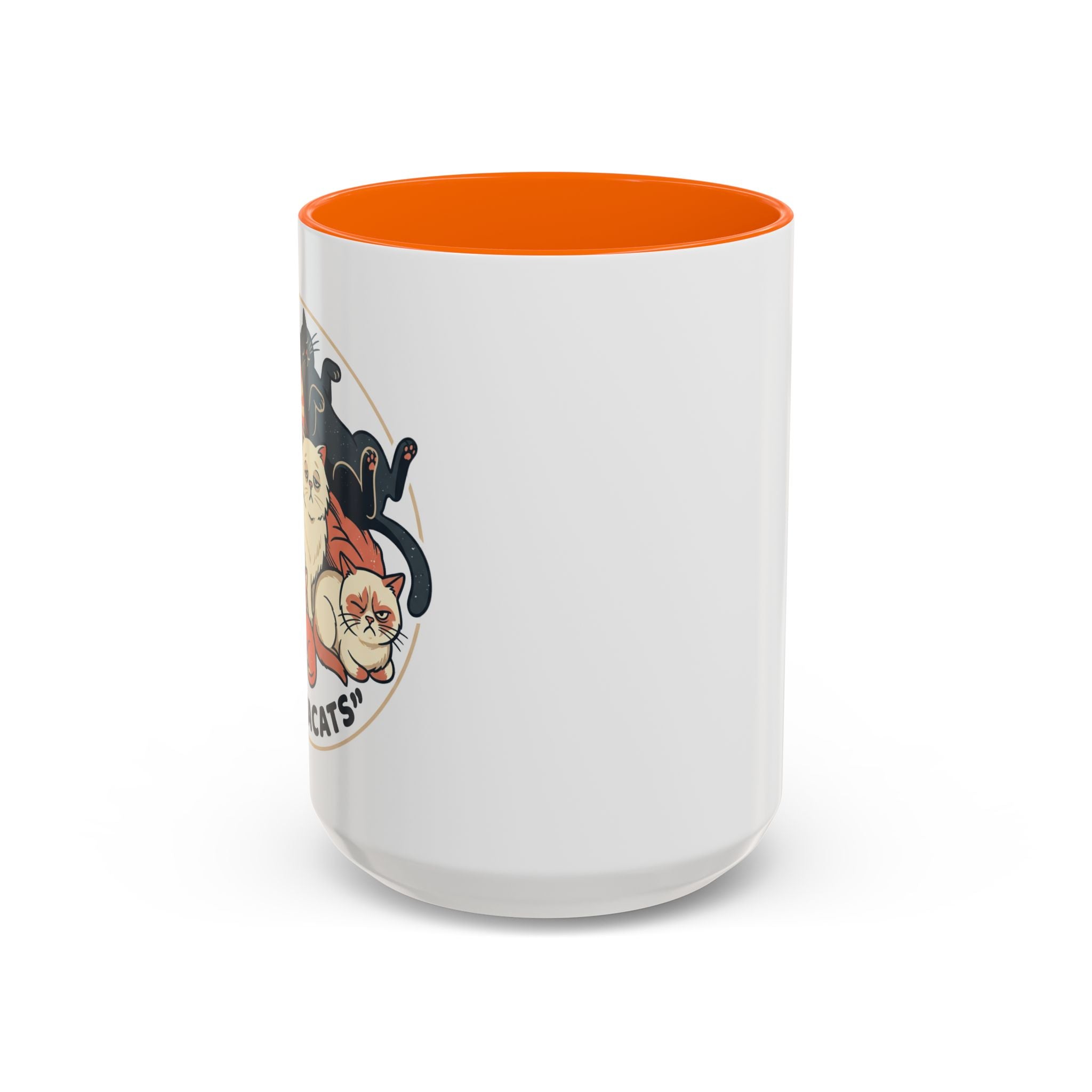 Cat Jester Accent Coffee Mug – Whimsical Vintage Cat Illustration (11/15oz)