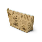 Leonardo Da Vinci  Sketch Accessory Pouch — Leonardo-Inspired T-Bottom Cosmetic Bag