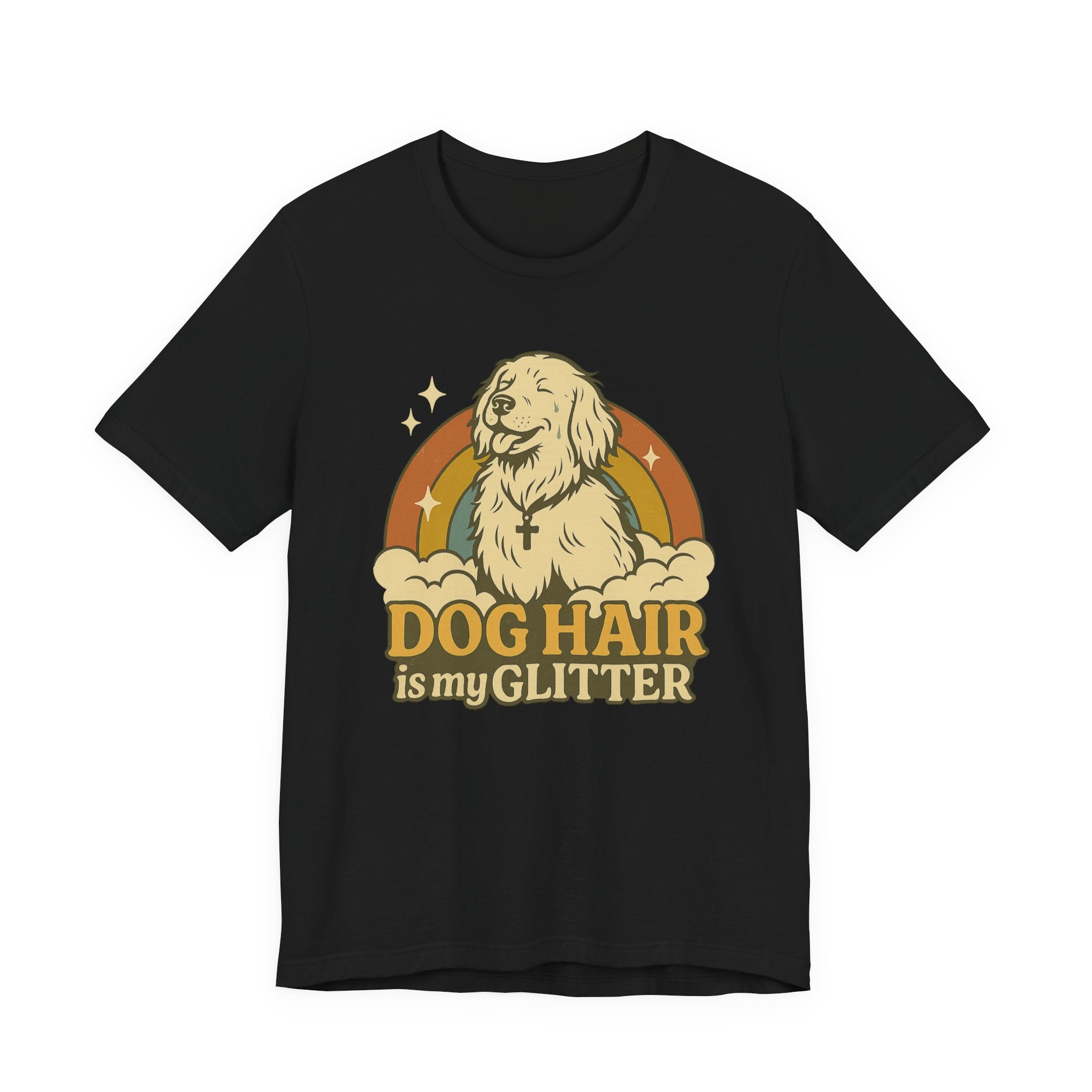 "Dog Hair Is My Glitter" – Retro Golden Vibes Edition