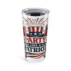 Party Like a Patriot 20oz Tumbler — American Flag Fourth of July Travel Cup