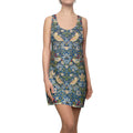 Floral Bird Pattern Racerback Dress — Vintage William Morris Style