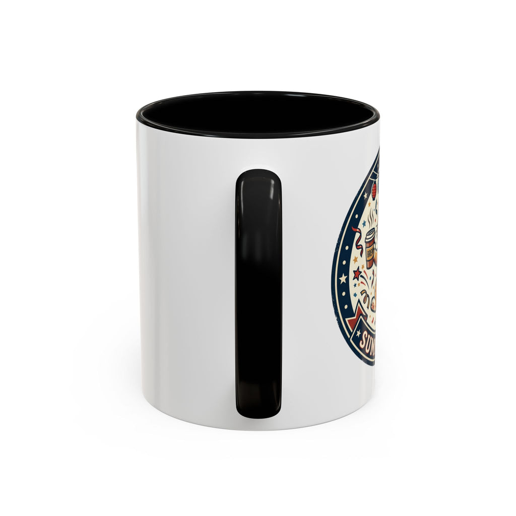 Space Camper Patch Coffee Mug — Retro Astronaut Camper 11/15oz Accent Mug