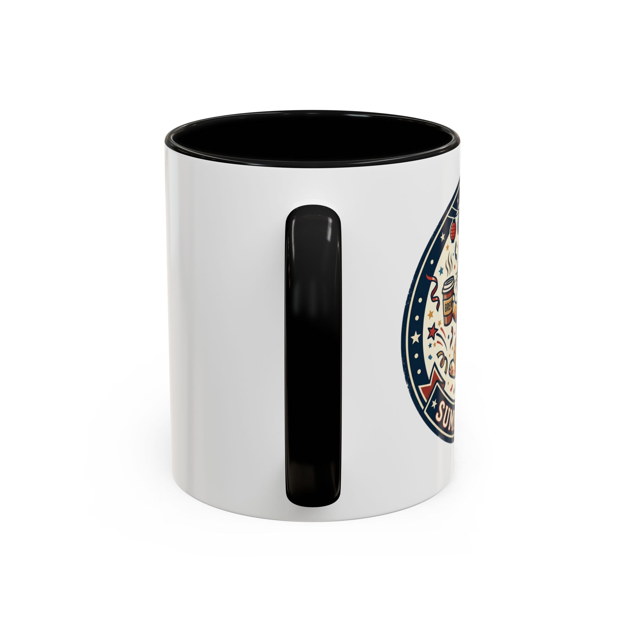 Space Camper Patch Coffee Mug — Retro Astronaut Camper 11/15oz Accent Mug