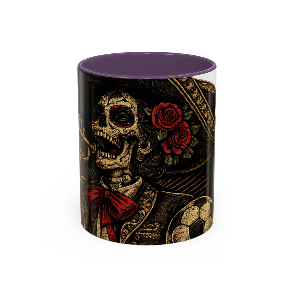 Day of the Dead Soccer Skull Accent Mug — 11/15oz