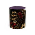Day of the Dead Soccer Skull Accent Mug — 11/15oz