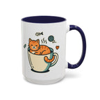 Cat in Cup Coffee Mug — Cute Cat Lover Accent Mug (11/15oz)
