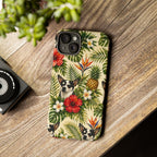 Tropical chihuahua Phone Case — Floral Pineapple Protective Tough Case