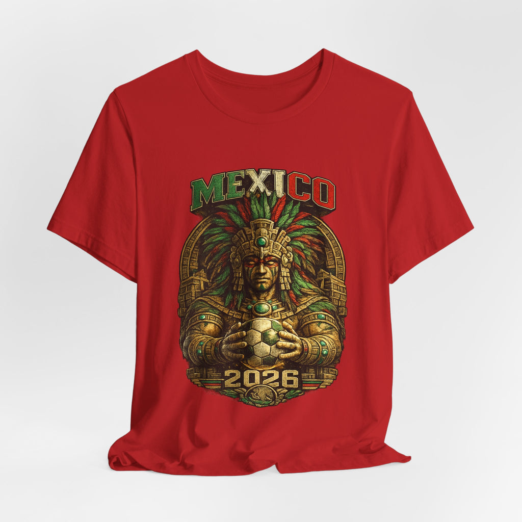 Mexico 2026 Aztec Warrior T-Shirt — Vintage Mexican Pride Soccer World Cup Tee