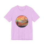 Sunset Tuscan Landscape T-Shirt — Vintage Italian Countryside Graphic Tee