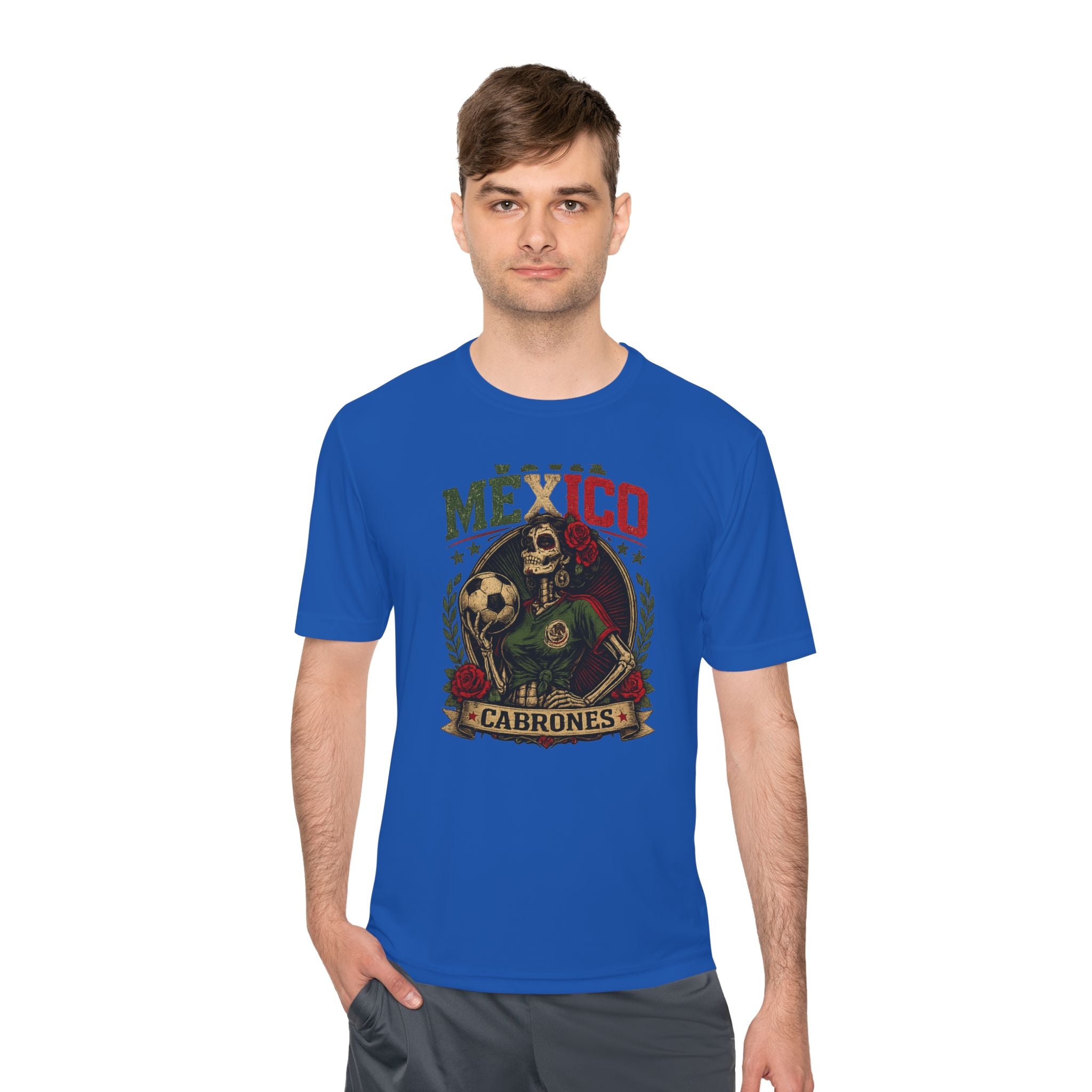 Mexico Cabrones Skull Soccer Tee — Mexican Pride Football T‑Shirt
