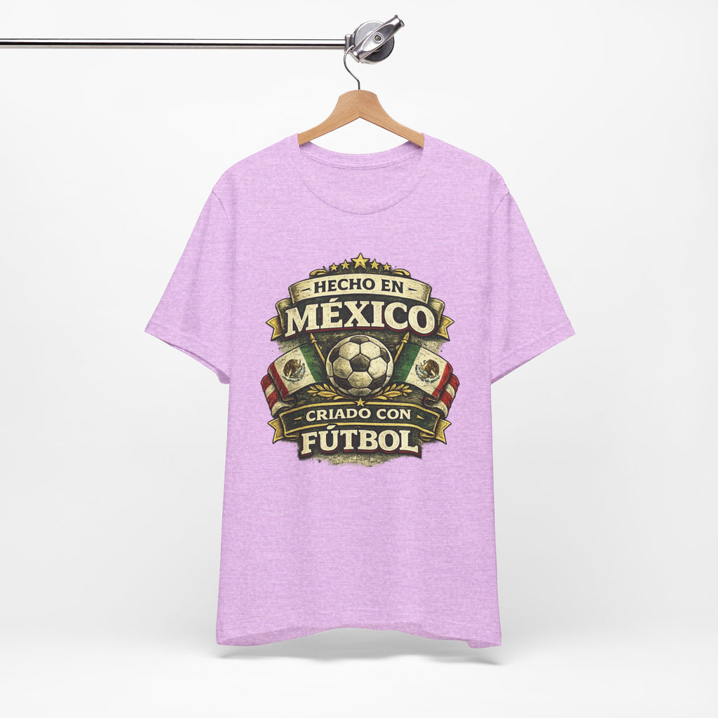 Mexico Soccer T‑Shirt — "Hecho en México, Criado con Fútbol" Vintage Football Tee