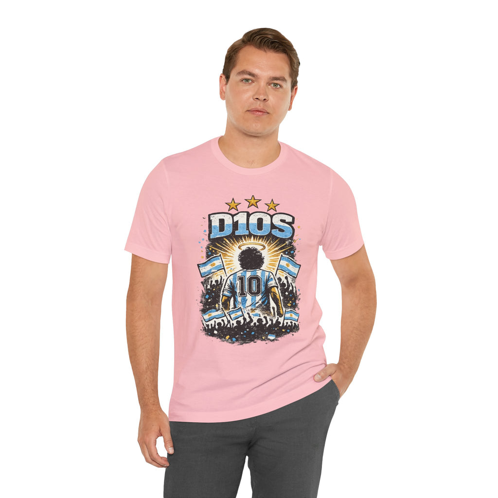Dios 10 Argentina Soccer Tee — Maradona Tribute Football Shirt