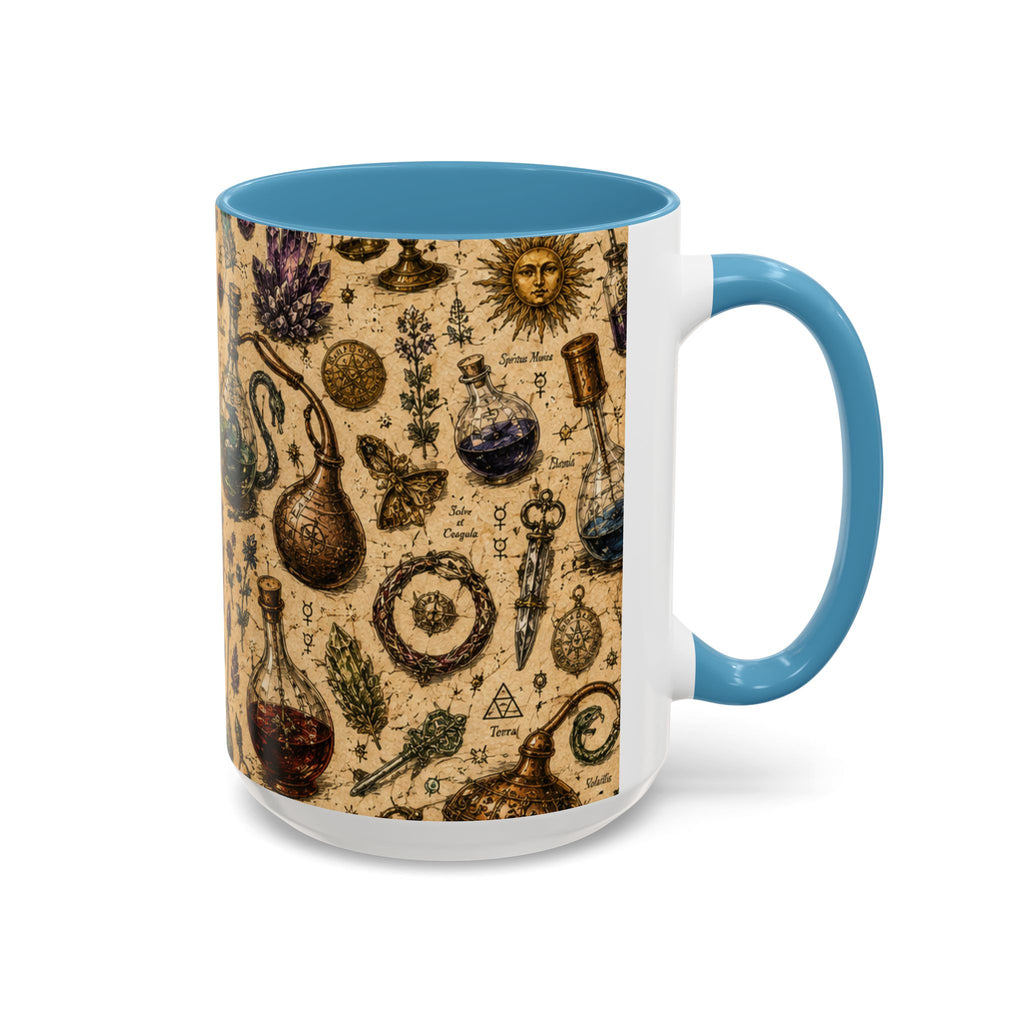 The Alchemist's Cabinet Coffee Mug — Vintage Apothecary Accent Mug (11/15 oz)