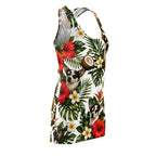 Tropical Chihuahua Racerback Dress — Hawaiian Floral Pineapple & Coconut Print