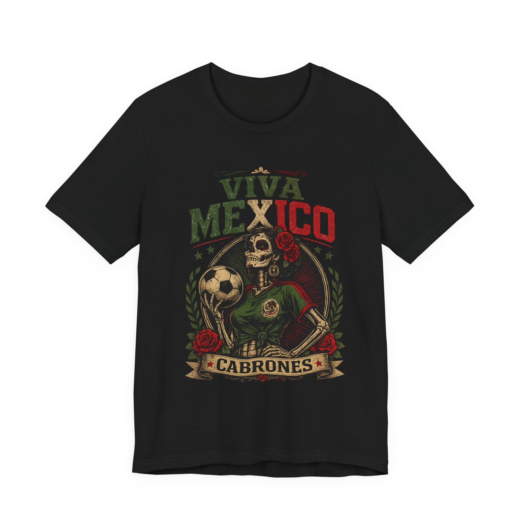 Mexico Catrina Skull T‑Shirt — Day of the Dead Mexican Soccer Tee