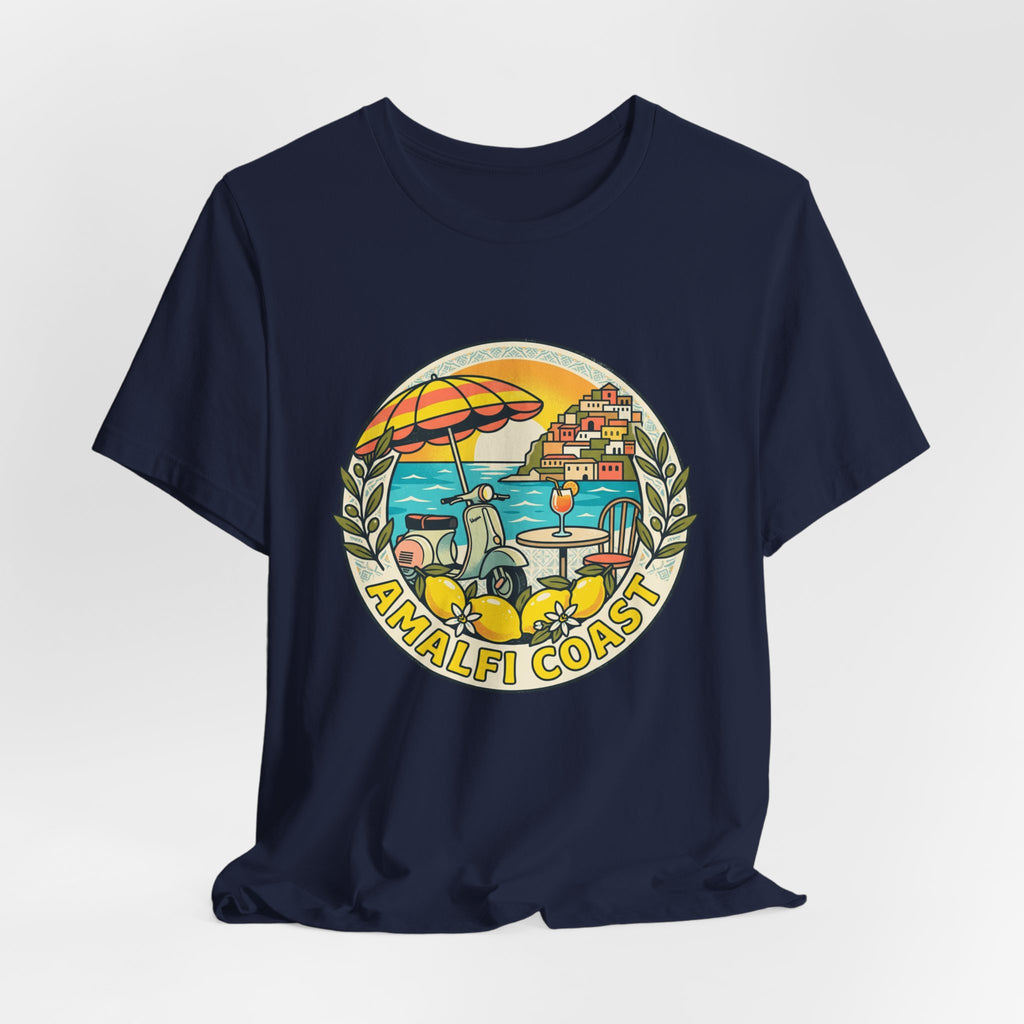 Amalfi Coast Vintage Travel Tee — Scenic Lemon & Vespa Graphic