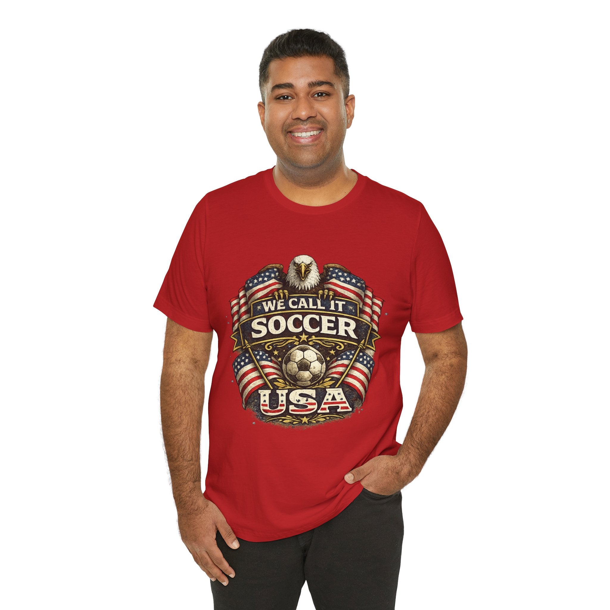 We Call It Soccer USA T-Shirt – Patriotic Eagle Soccer Tee