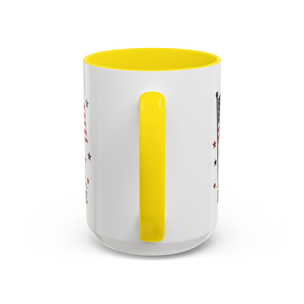 Patriotic Coffee Mug — "Land of the Free Because of the Brave" Accent Mug