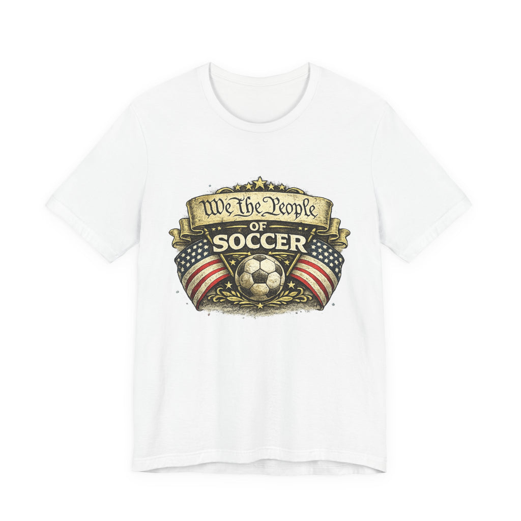 We The People of Soccer T-Shirt — American Flag Vintage Soccer Tee