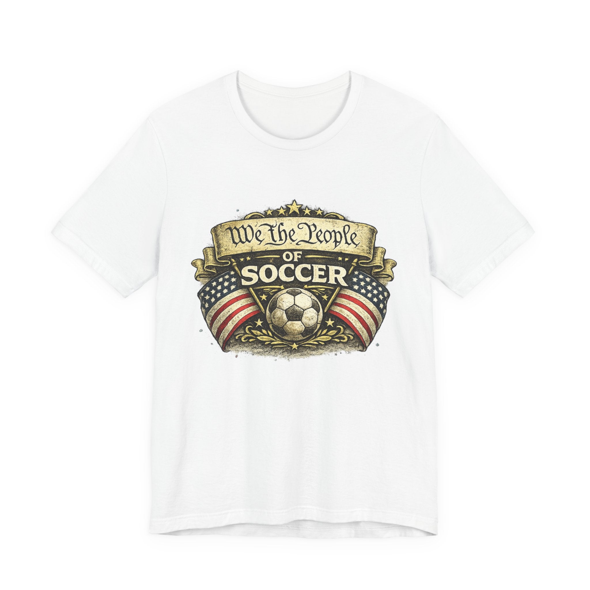 We The People of Soccer T-Shirt — American Flag Vintage Soccer Tee