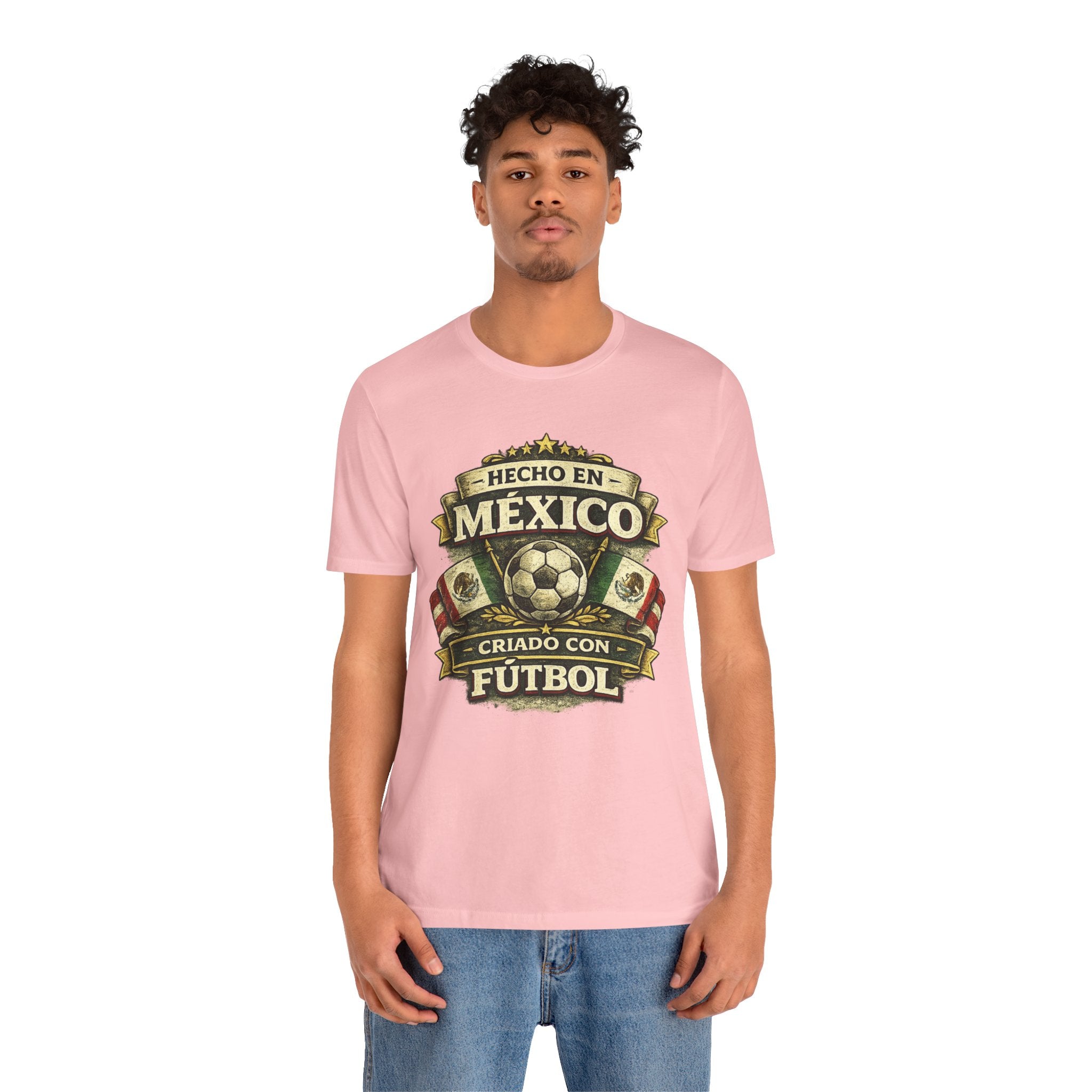 Mexico Soccer T‑Shirt — "Hecho en México, Criado con Fútbol" Vintage Football Tee