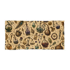 The Alchemist's Cabinet Beach Towel — Potion Bottles & Herb Illustration