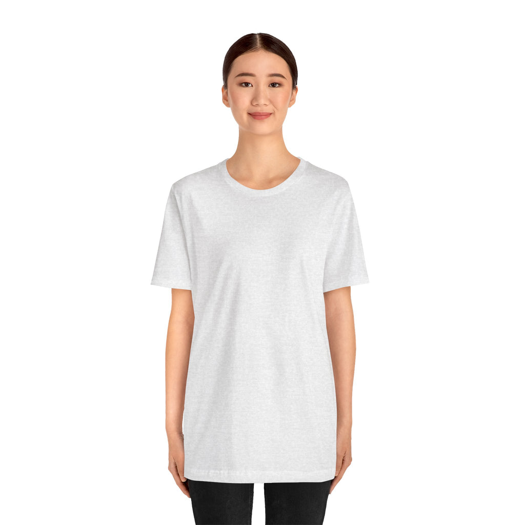 Nature Sunset Mountain Back Design T-Shirt — Scenic River & Pine Forest Graphic Tee