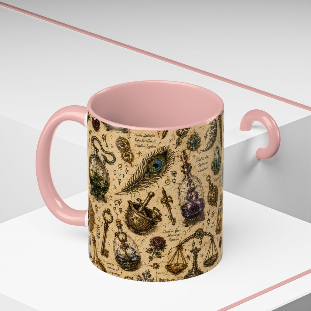 The Alchemist's Cabinet Coffee Mug — Vintage Apothecary Accent Mug (11/15 oz)