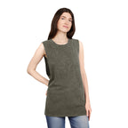 Summer Vibes Stonewash Tank Top — Retro Sunset Graphic Tank